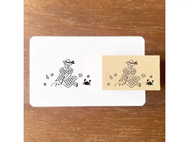 Stamp Marche Rubber Stamp - Beach Sketch