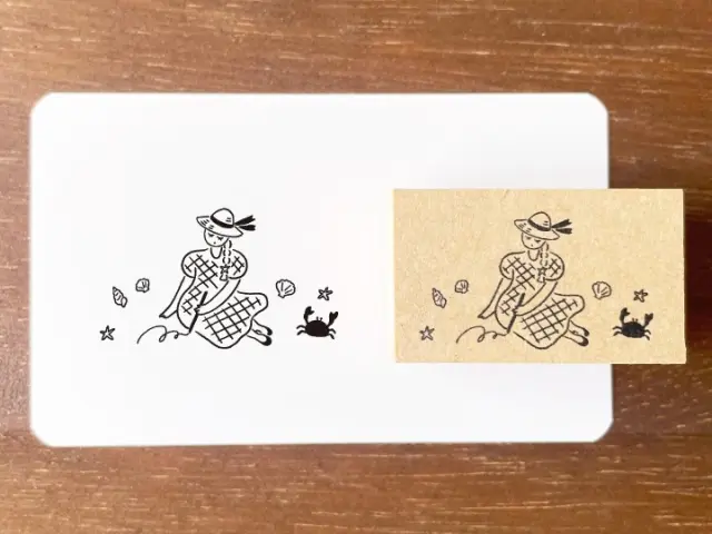 Stamp Marche Rubber Stamp - Beach Sketch