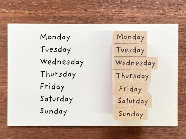 Stamp Marche Rubber Stamp Set - Days