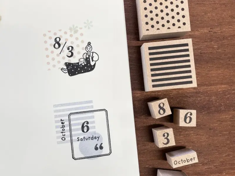 Stamp Marche Rubber Stamp Set - Months