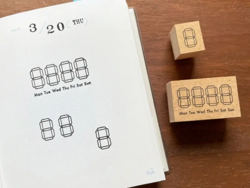 Stamp Marche Rubber Stamp Digital Numeral - Date