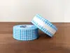 Stamp Marche Label Sticker Gingham Check - Blue
