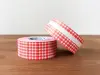 Stamp Marche Label Sticker Gingham Check - Red