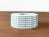 Stamp Marche Label Sticker Gingham Check - Dusty Blue