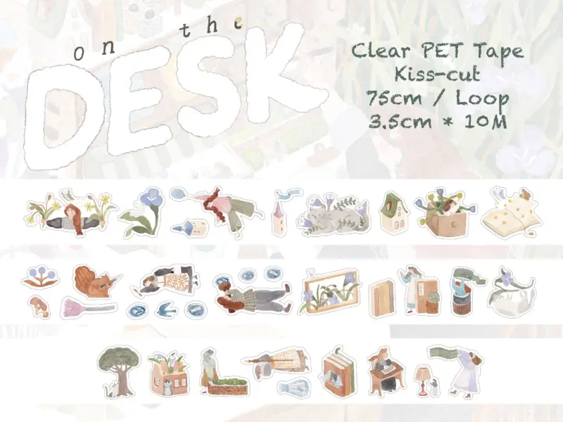 Ivy Snow Kiss-Cut PET Tape - On The Desk