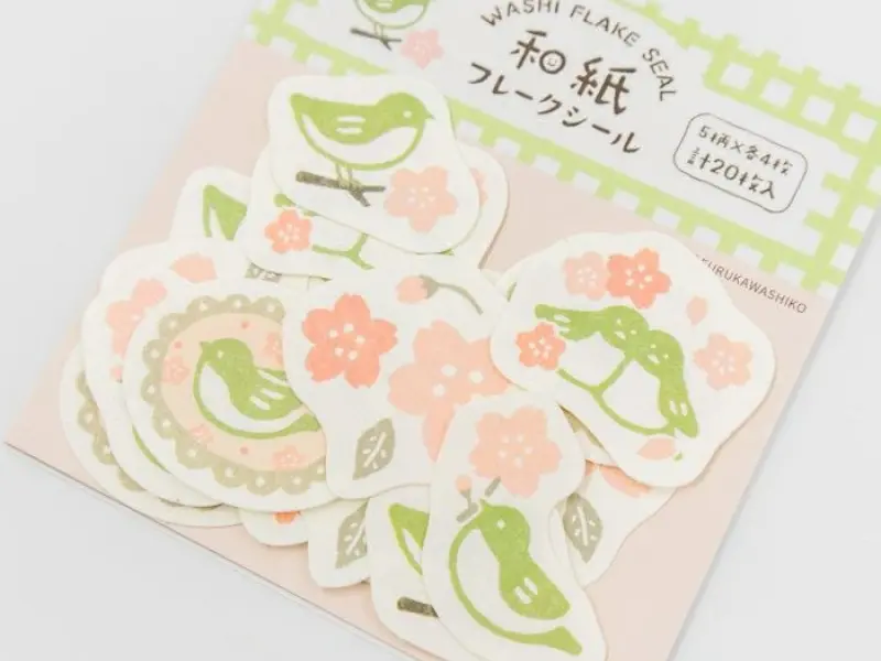 Furukawa Sticker Flakes QSA353 - Cherry Blossoms And Birds