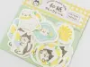 Furukawa Sticker Flakes QSA355 - Mimosa Flower And Cat