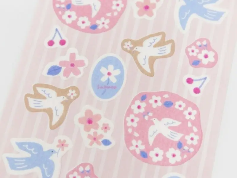 Furukawa Stickers QS364 - Sakura Birds