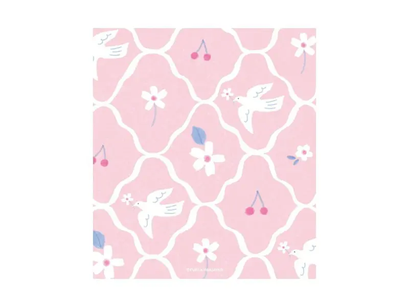Furukawa Memo Pad LM387 - Cherry Blossom And White Bird