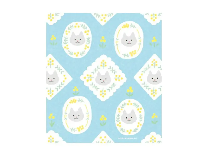 Furukawa Memo Pad LM389 - Mimosa And Cat