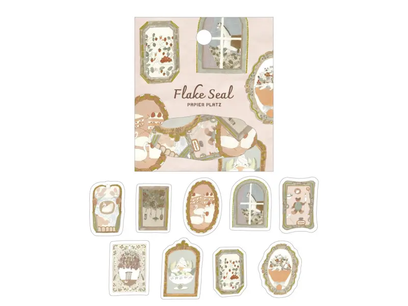 Papier Platz x Tobimatsu Shochirou Flake Stickers - Frame