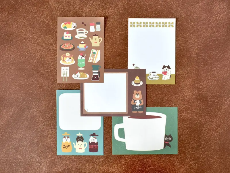 Papier Platz x  Concomble Otegaru Memo Pad - Cat Cafe