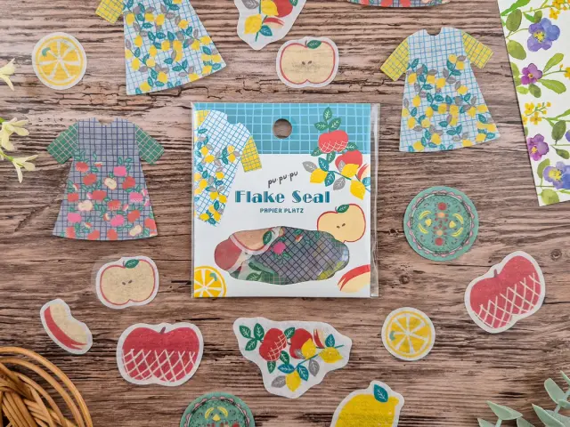 Papier Platz x PUPUPU Flake Stickers - Lemon And Apple