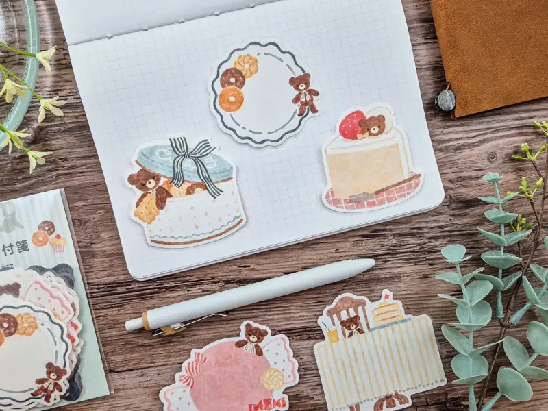Papier Platz x Nakauchi Waka Flake Stickers - Bear And Sweets
