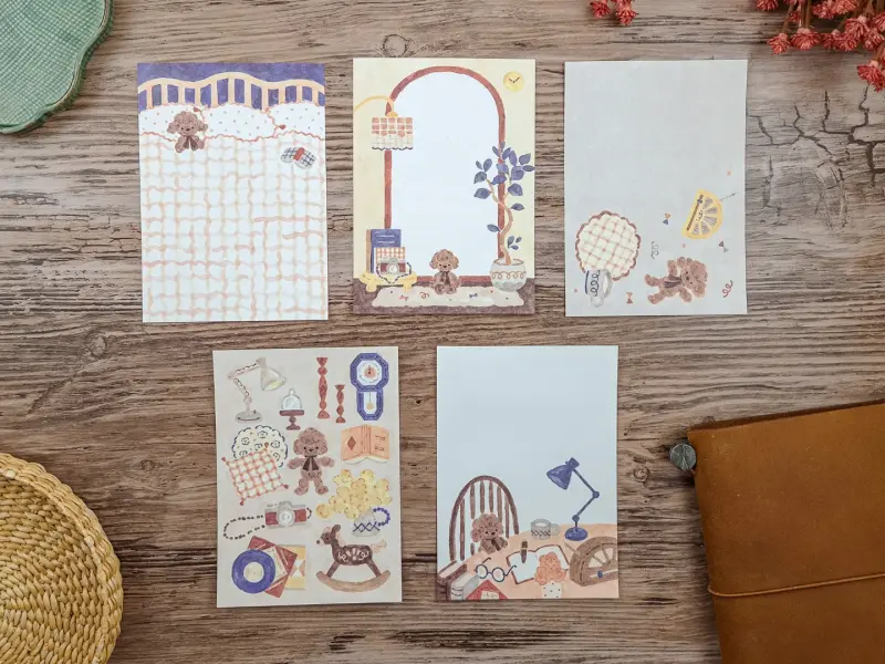 Papier Platz x Nakauchi Waka Otegaru Memo Pad - Dog and Interior