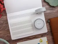 Papier Platz Washi Tape Gingham Check - Light Gray