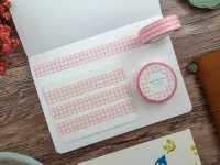 Papier Platz Washi Tape Gingham Check - Pink