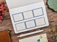Papier Platz Rolled Sticky Notes - Classic Frame Blue
