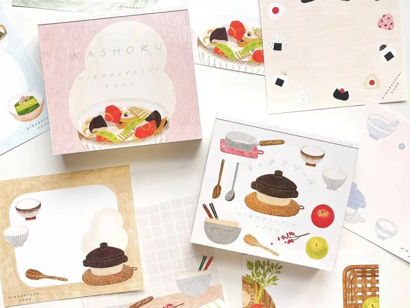 Cozyca x Hirabayashi Kano Memo Pad - Washoku