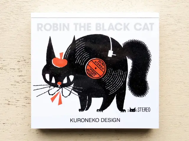 Cozyca x Kuro Neko Isho Memo Pad - Robin The Black Cat