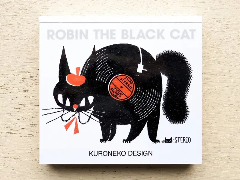 Cozyca x Kuro Neko Isho Memo Pad - Robin The Black Cat