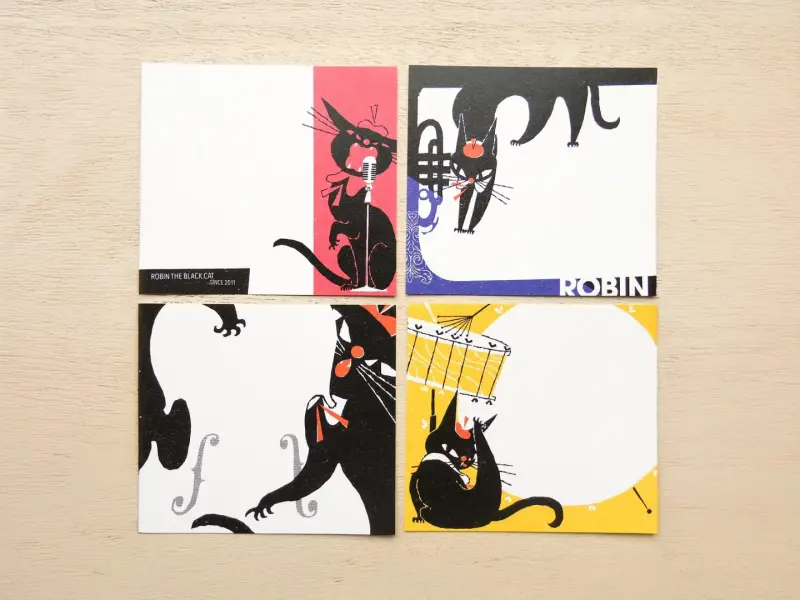 Cozyca x Kuro Neko Isho Memo Pad - Robin The Black Cat