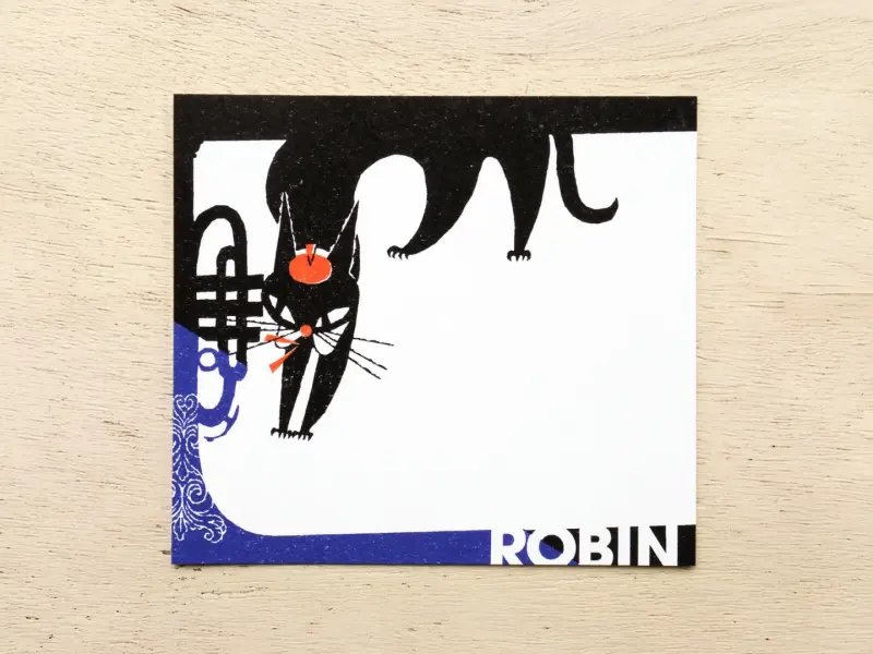 Cozyca x Kuro Neko Isho Memo Pad - Robin The Black Cat