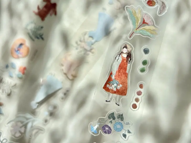 Pion Kiss-Cut PET Tape Mini Girl - Blooming