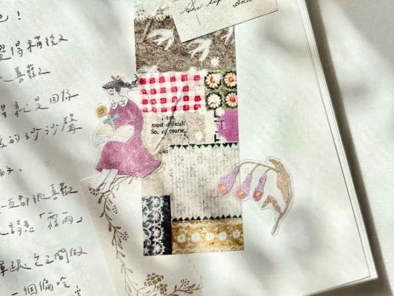 Pion Kiss-Cut PET Tape Mini Girl - Blooming