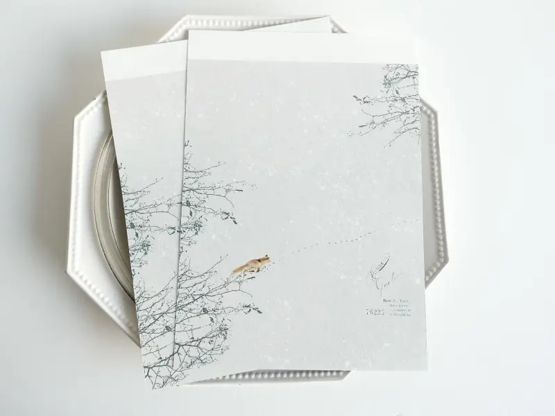 Yohaku Letter Set M-211 - Snow Play