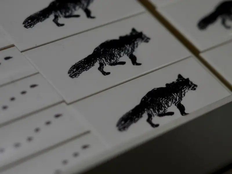 Yohaku Rubber Stamp S-127 - Kitakitsune