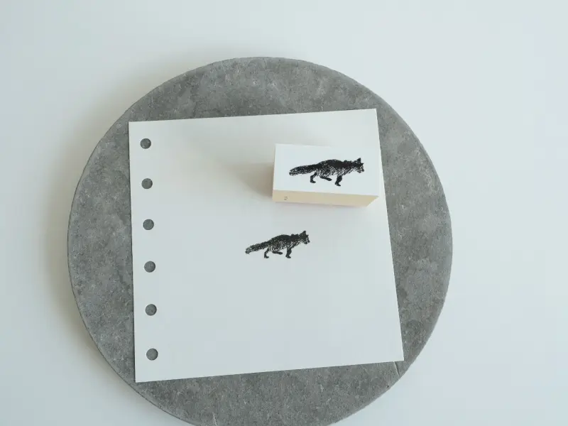 Yohaku Rubber Stamp S-127 - Kitakitsune