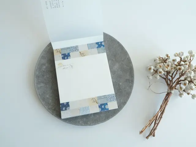 Yohaku Memo Pad CHECK&STRIPE Winter Gift YC-028 - Mosaic