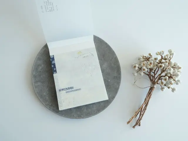 Yohaku Memo Pad CHECK&STRIPE Winter Gift YC-029 - Fuyugasumi