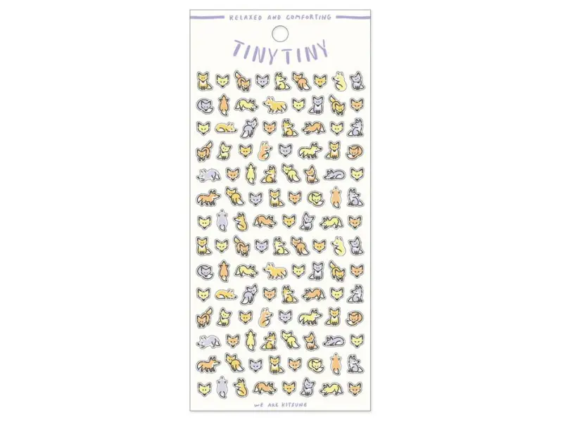Mindwave Clear Sticker Sheet 82278 Tiny Tiny - Fox