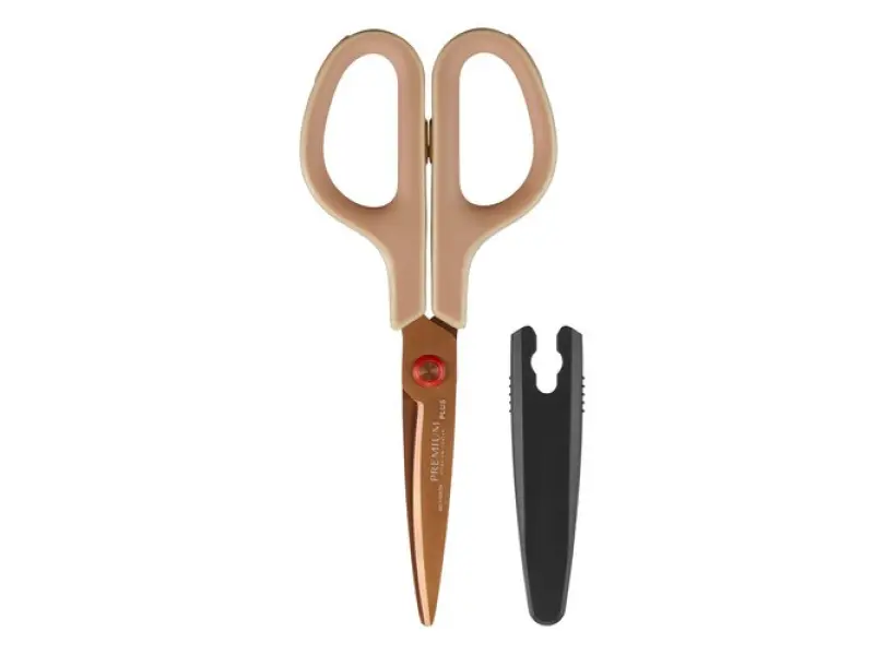 PLUS Fitcut Curve Scissors Premium Titanium-Coated Retro Colour - Beige