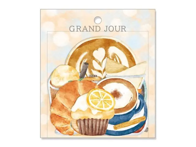 Mindwave Grand Jour Large Die-Cut Sticker Flakes - Coffee
