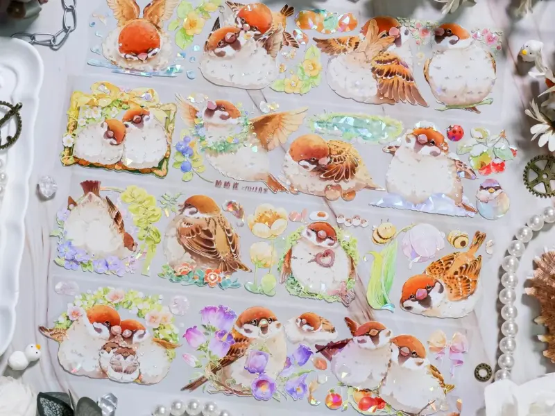 703 Studio Washi Tape Sample - Chirpy Sparrow