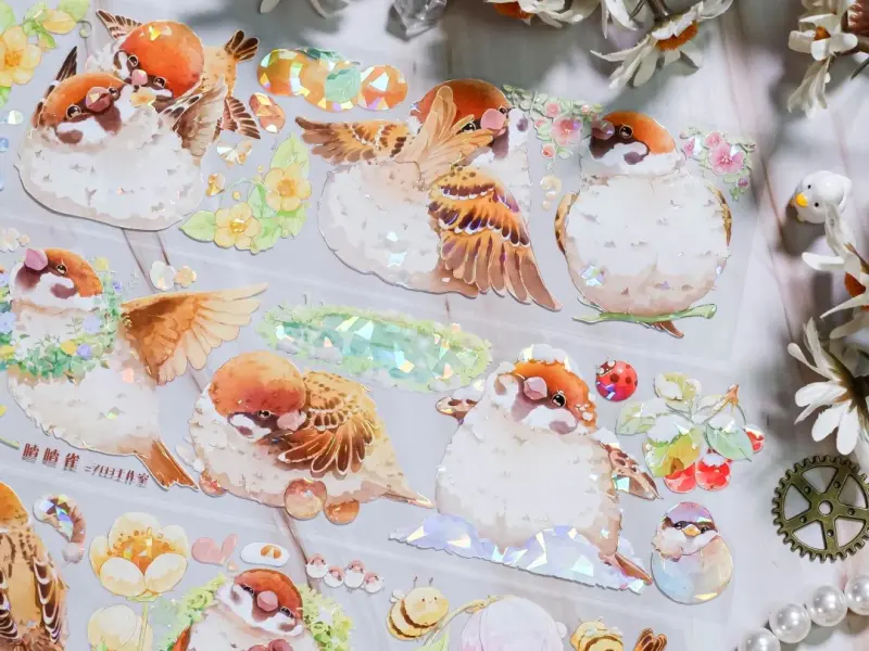 703 Studio Washi Tape Sample - Chirpy Sparrow