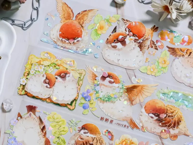 703 Studio Washi Tape Sample - Chirpy Sparrow