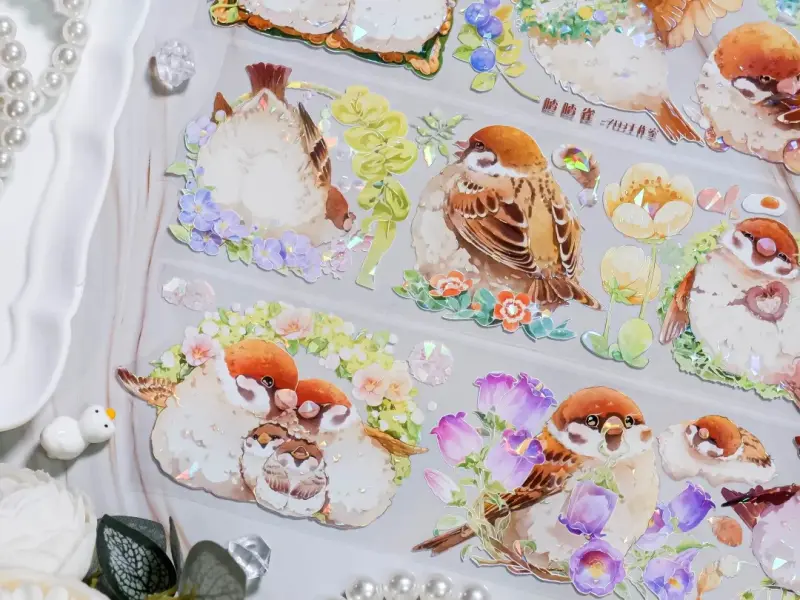 703 Studio Washi Tape Sample - Chirpy Sparrow