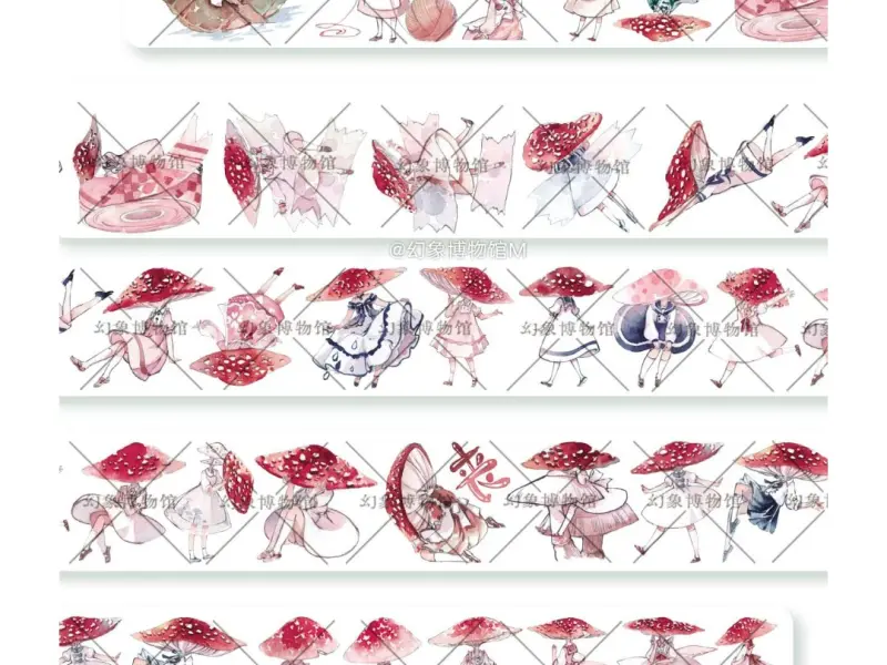 MOI Studio Washi Tape Sample - Miss Mushroom 1