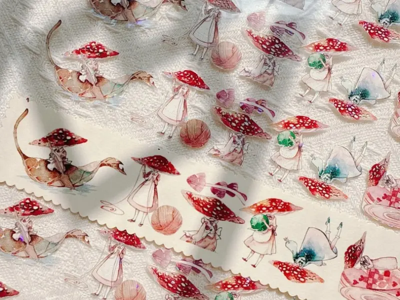 MOI Studio Washi Tape Sample - Miss Mushroom 1
