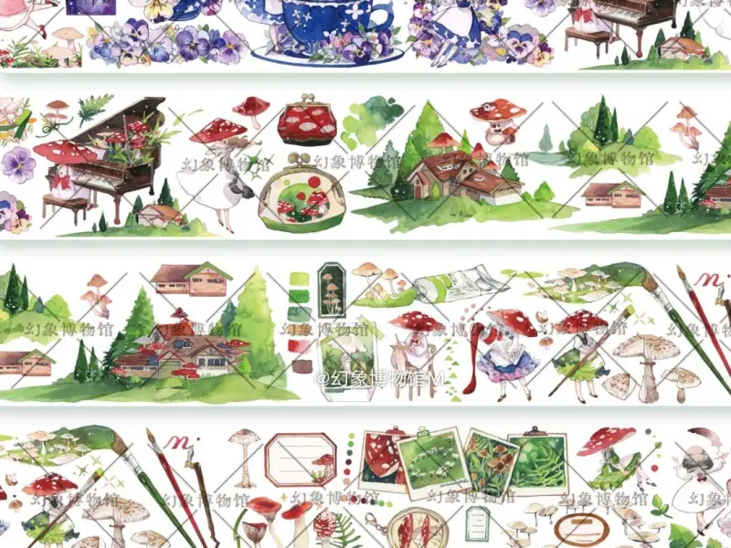 MOI Studio Washi Tape Sample - Miss Mushroom 2
