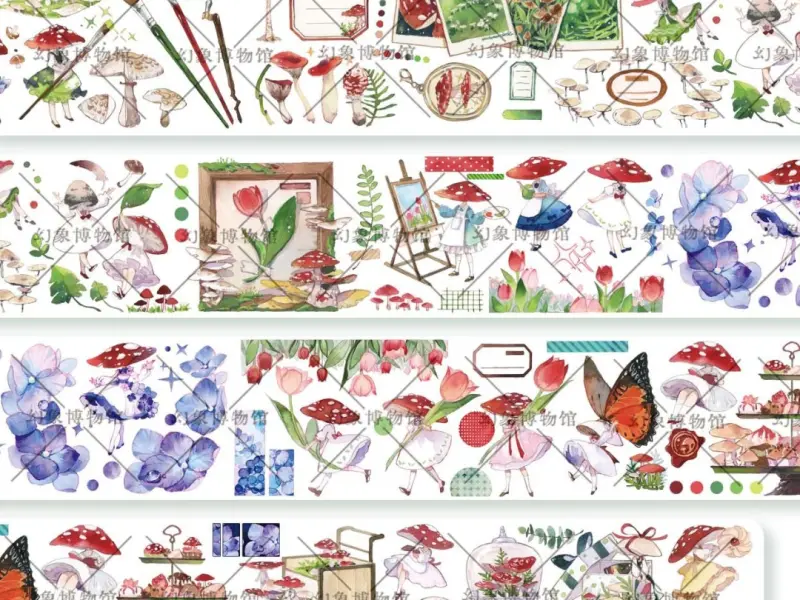 MOI Studio Washi Tape Sample - Miss Mushroom 2