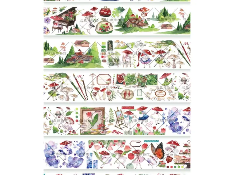 MOI Studio Washi Tape Sample - Miss Mushroom 2