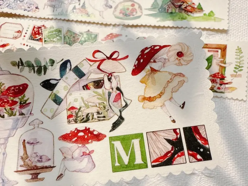 MOI Studio Washi Tape Sample - Miss Mushroom 2