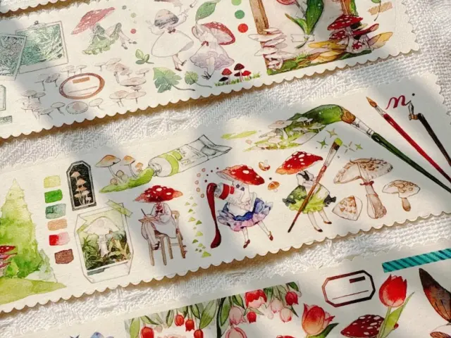 MOI Studio Washi Tape Sample - Miss Mushroom 2