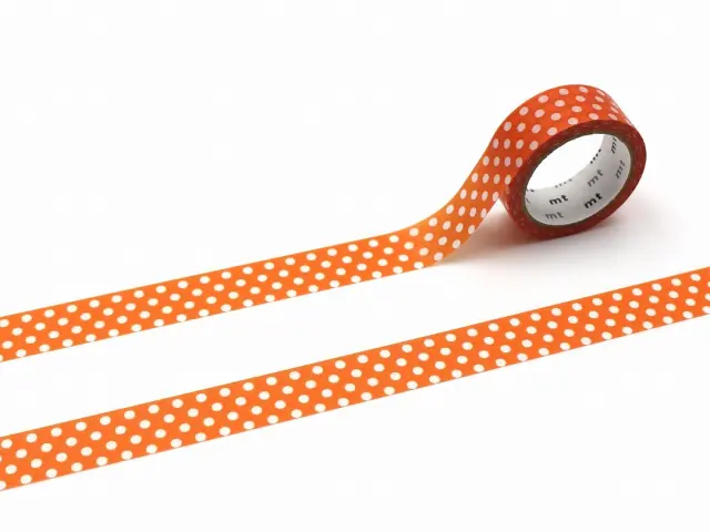 mt Washi Tape Dot - Deep Orange