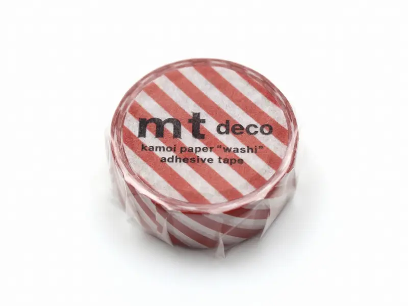 mt Washi Tape Stripe - Deep Red